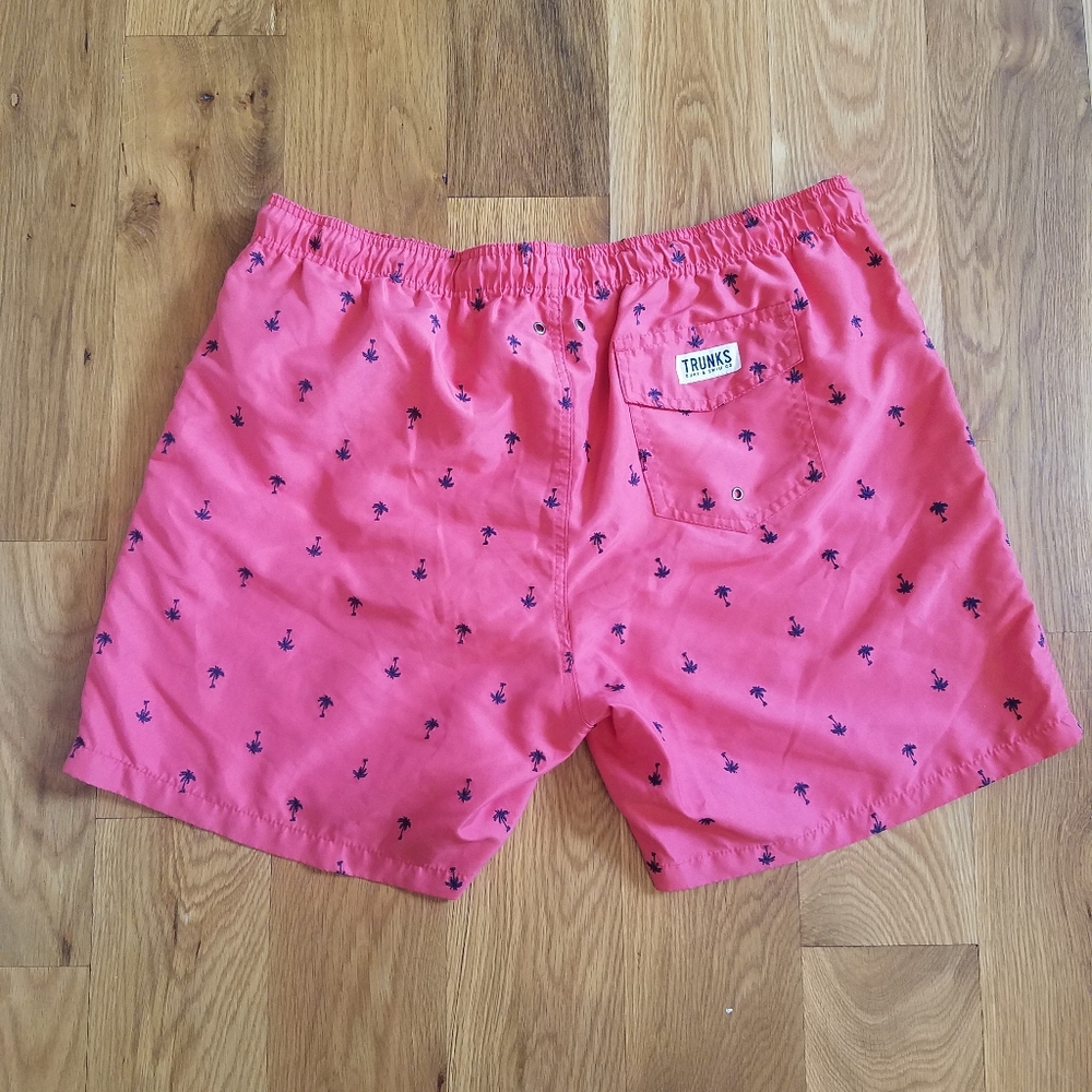 Trunks Surf & coral and navy palm tree swim trunks - Picture 4 of 5